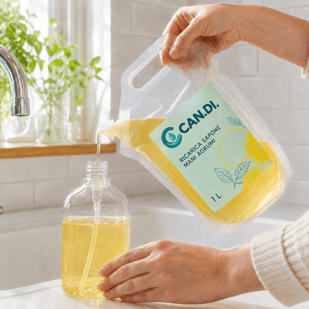 Ricarica Sapone Mani Agrumi 1 l – miniatura 3